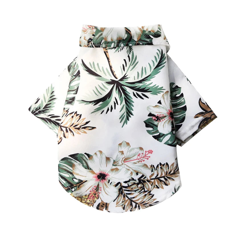 Hawaiian Beach Dog Shirt – Lightweight Summer Pet T-Shirt for Small & Medium Dogs
