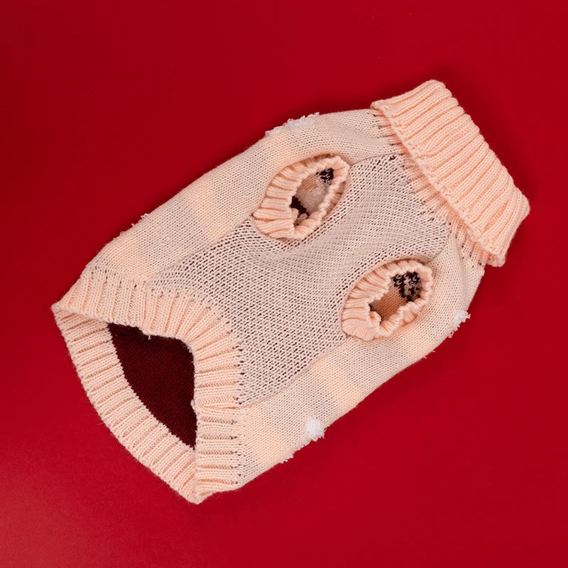 Christmas Dog Sweater – Warm Winter Knitwear for Small & Medium Pets