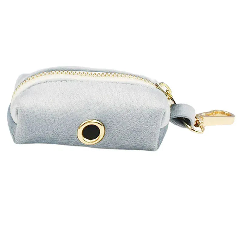 DDPaws  Poop Bag / XS Dusty Blue Velvet Set