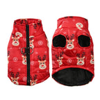 Christmas Dog Jacket – Waterproof & Warm Holiday Coat with D-Ring for Small & Medium Pets