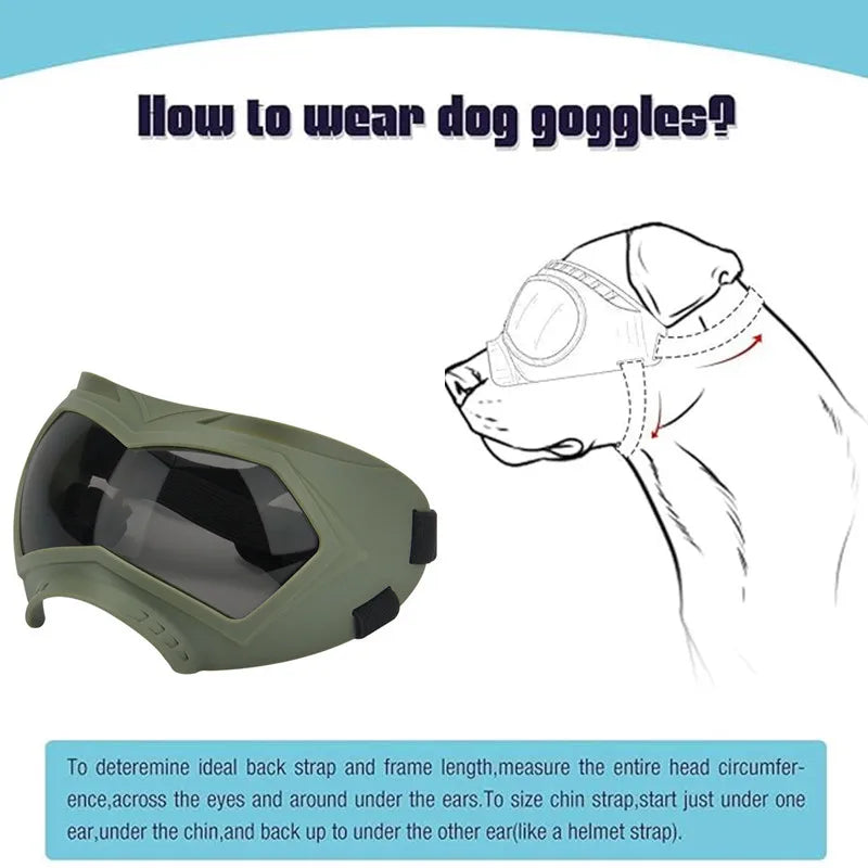 Large Dog Sunglasses – Adjustable Goggles for Medium & Large Dogs
