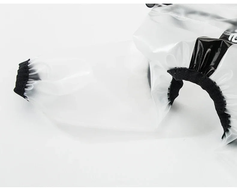 Transparent Hooded Dog Raincoat – Full-Body Waterproof PU Jacket for All Breeds