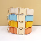 Customized Colorfule Waterproof Pet Collars PU Leather Dog Adjustable Puppy Dog Necklace Durable Pet Leads Accessory