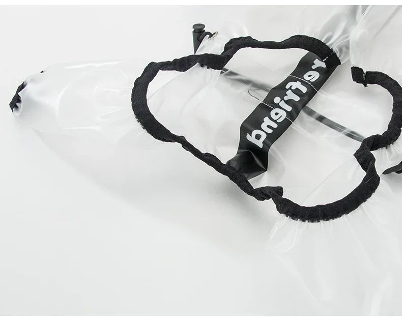 Transparent Hooded Dog Raincoat – Full-Body Waterproof PU Jacket for All Breeds