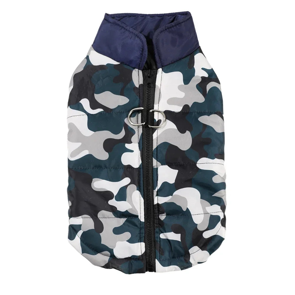 Waterproof Dog Coat – Warm Winter Jacket with D-Ring for Small & Medium Pets