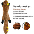 Funny Stuffing-Free Squeaky Dog Toy – Durable Plush Crinkle Animal Toy