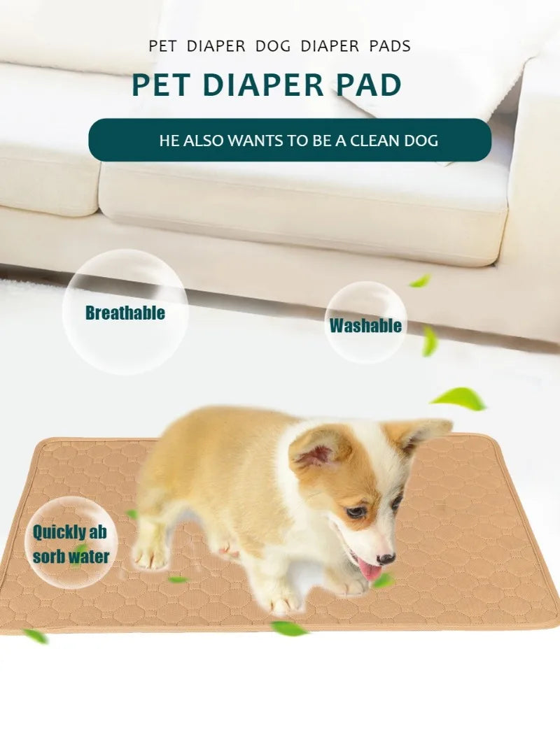 Reusable Waterproof Dog Pee Pad – Washable Absorbent Pet Training Mat