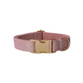 Pale Pink Velvet Dog Collar Leash and Harness Set