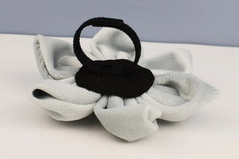 Light Blue Velve Personalized Dog Collar, Leash & Harness Set