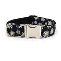 Multi Personalized Print Floral Cotton Adjustable Dog Collars -  Engravable