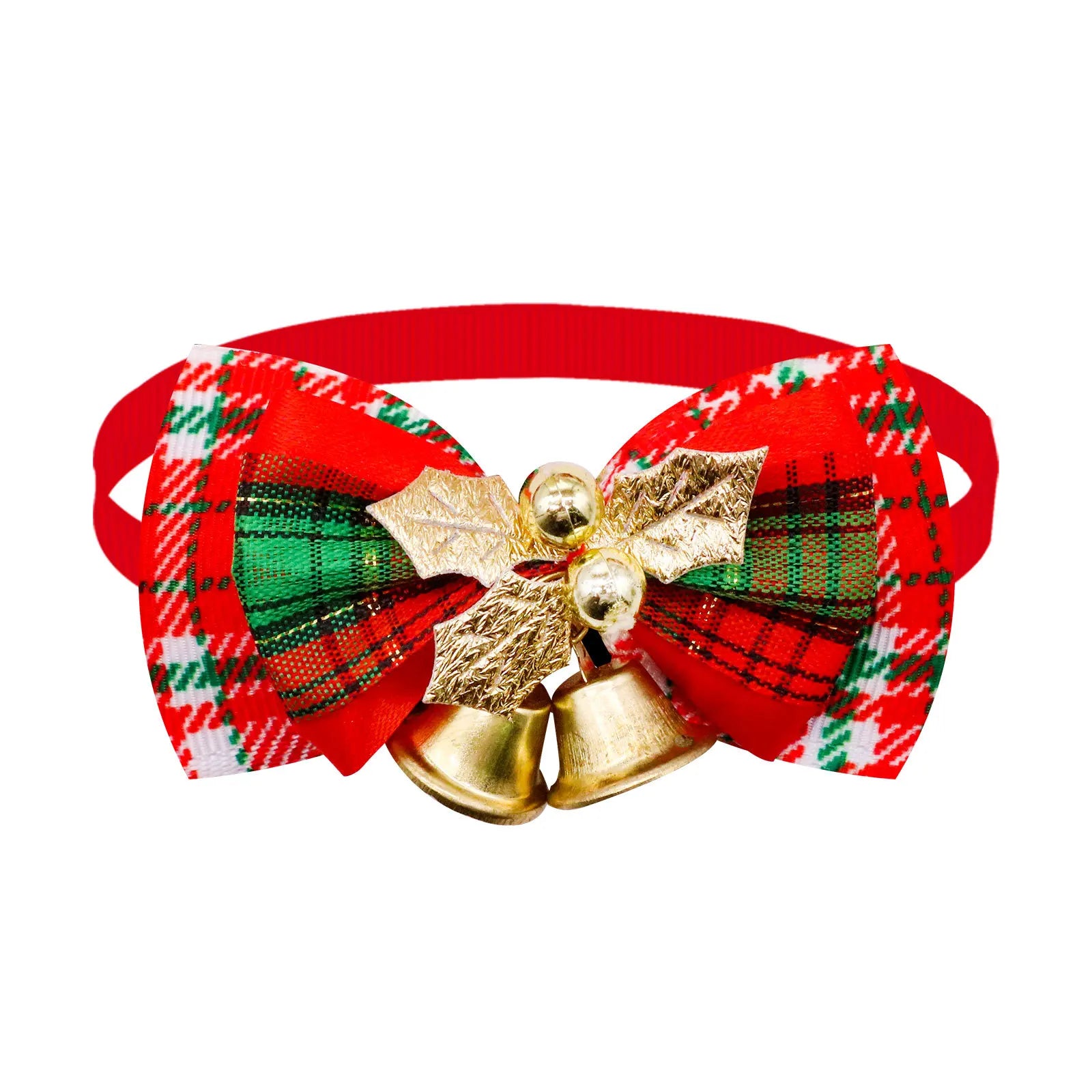 Christmas Dog Collar with Bell & Tie – Festive Adjustable Collar for Dogs & Cats