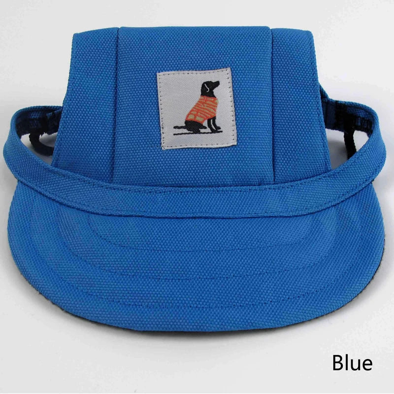 Dog Sun Hat – Adjustable Canvas Baseball Cap for Small & Medium Dogs