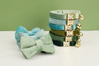 Velvet Cat Collar Bowknot Personalized Collar for cats with bell and a bow