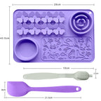 Silicone Dual Slow Feeder Bowl – Anti-Slip Suction Cup Pet Feeding Mat