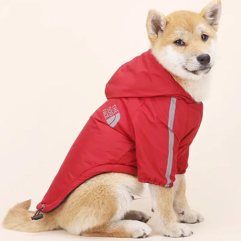 Waterproof Warm Dog Jacket – Reflective Hooded Winter Coat for Small to Large Pets