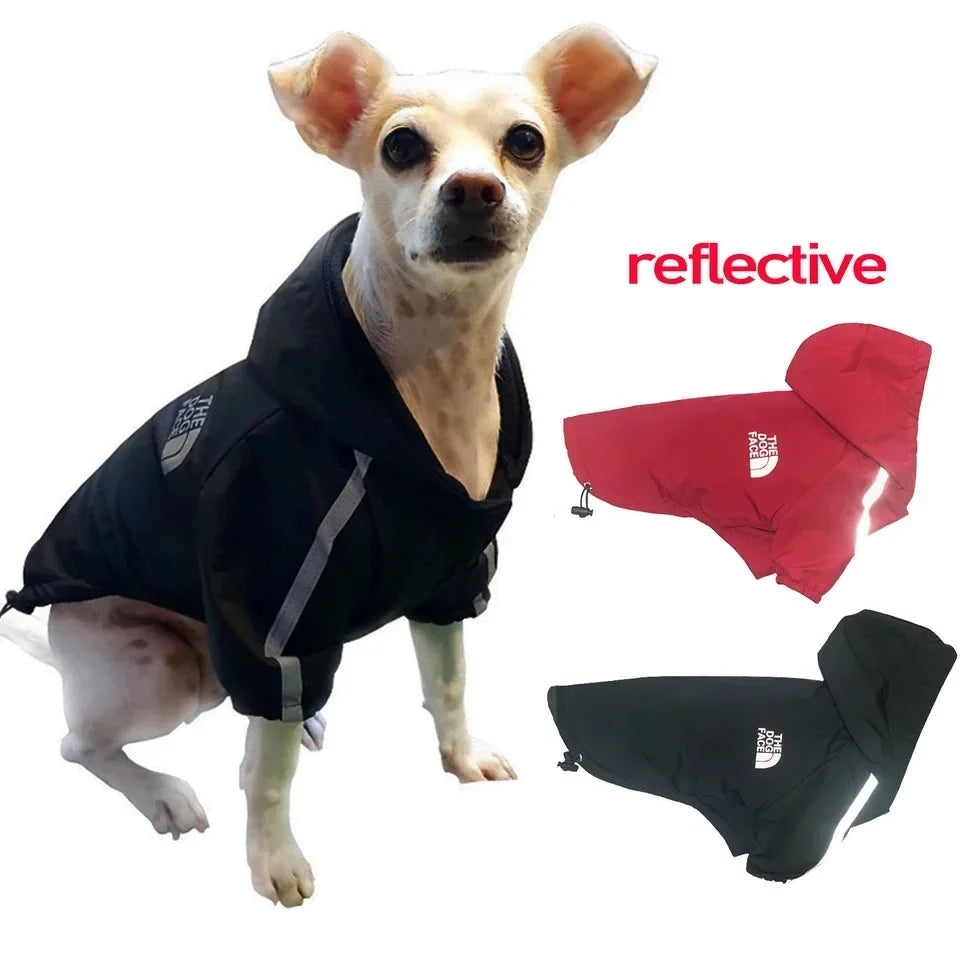 Waterproof Warm Dog Jacket – Reflective Hooded Winter Coat for Small to Large Pets