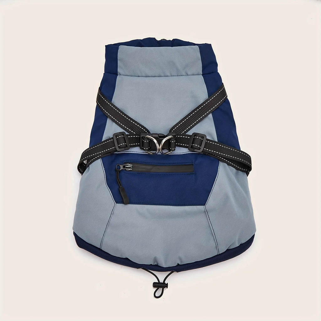 Waterproof Winter Dog Jacket with Harness – Warm Outdoor Coat for Small & Medium Dogs