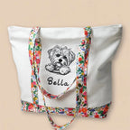 Embroidered Canvas Tote Bag