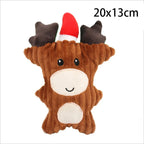 Christmas Plush Squeaky Dog Toy – Festive Santa, Elk, Gingerbread & Donut Designs
