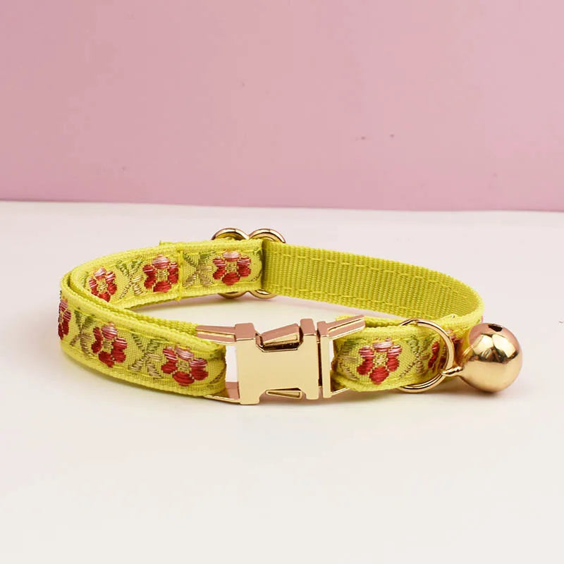 Cute Cat Collar, Harness & Leash Set – Personalized Engraved Nameplate, Padded