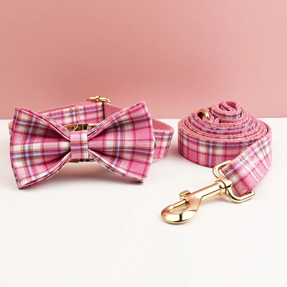 Rose Pink Plaid Set