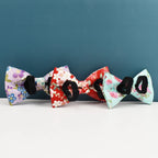 Personalized Dog Collar Leash Harness Set, Custom Name Printed Pet Accessories with Bow Tie, Luxury Tactical Dog Collar