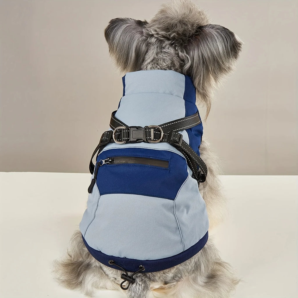 Waterproof Winter Dog Jacket with Harness – Warm Outdoor Coat for Small & Medium Dogs