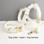 Wedding Personalized Dog Collar, Leash & Harness Set