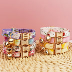 Corduroy Cat Collar Bowknot Adjustable Safety Personalized pet collar Customized Name Soft