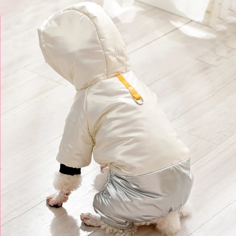 Waterproof Winter Dog Jacket – Warm Down Coat with Hood for Small Dogs