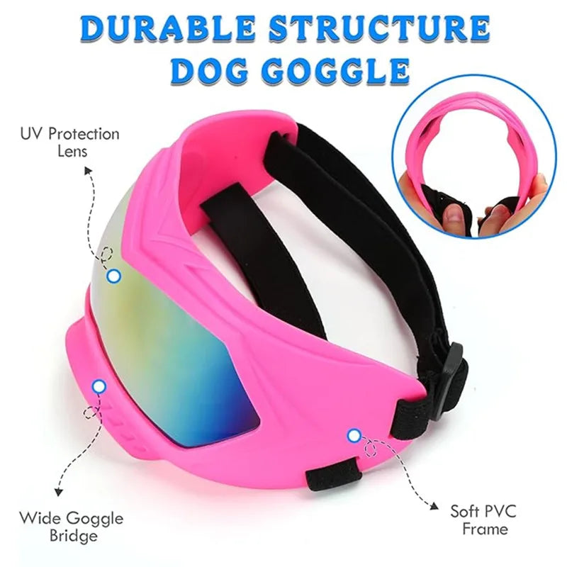 Large Dog Sunglasses – Adjustable Goggles for Medium & Large Dogs