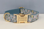 Flower Personalized Dog Collar, Leash & Harness Set