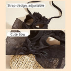 Summer Pet Sun Hat – Adjustable Lace Bow Cap for Dogs & Cats