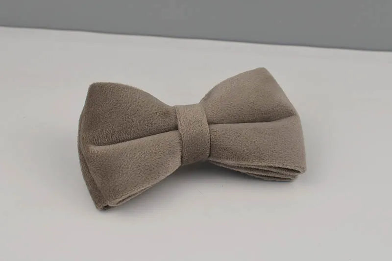 Light grey Velvet Personalized Dog Collar, Leash & Harness Set