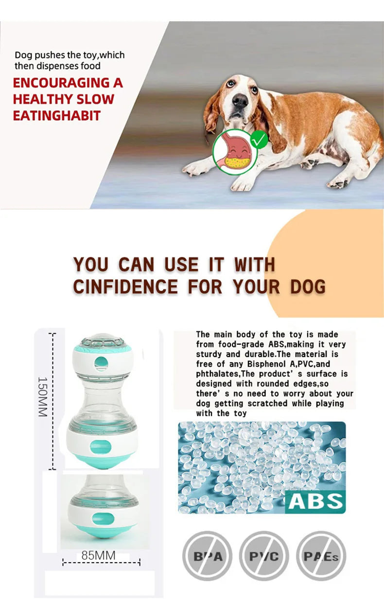 Interactive Treat Dispensing Ball – Adjustable Food Dispenser Toy for Dogs & Cats