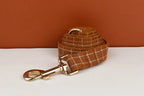 Brown Grid Personalized Dog Collar, Leash & Harness Set
