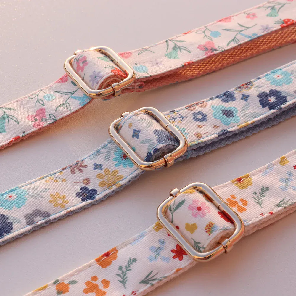 Floral Print Collar Leash Set