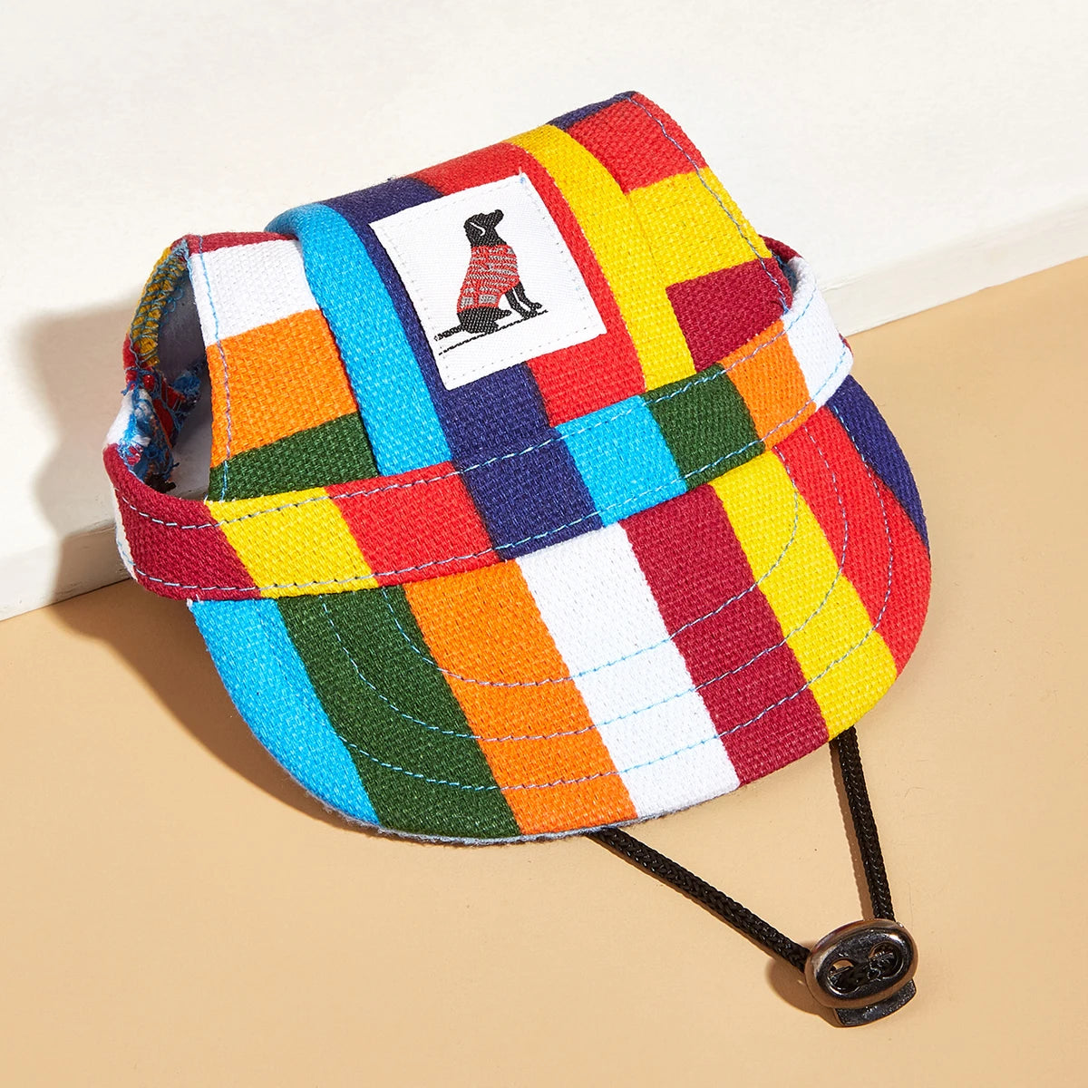 Dog Sun Hat – Adjustable Canvas Baseball Cap for Small & Medium Dogs