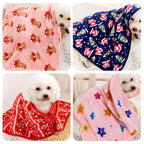 Soft Plush Pet Blanket – Warm & Breathable Coral Fleece for Dogs and Cats