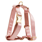 Satin Pink Wedding Dog Collar Leash Harness Set