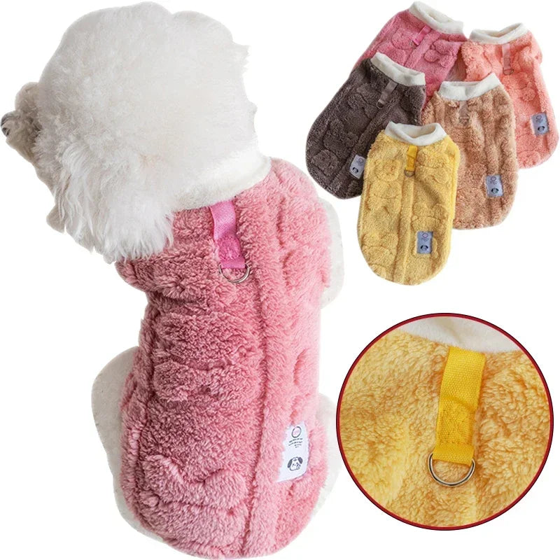 Soft Fleece Dog Sweater – Warm Pullover for Small Dogs & Cats