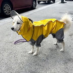 Waterproof Dog Raincoat – PU Hooded Rain Jumpsuit for Small to Large Dogs