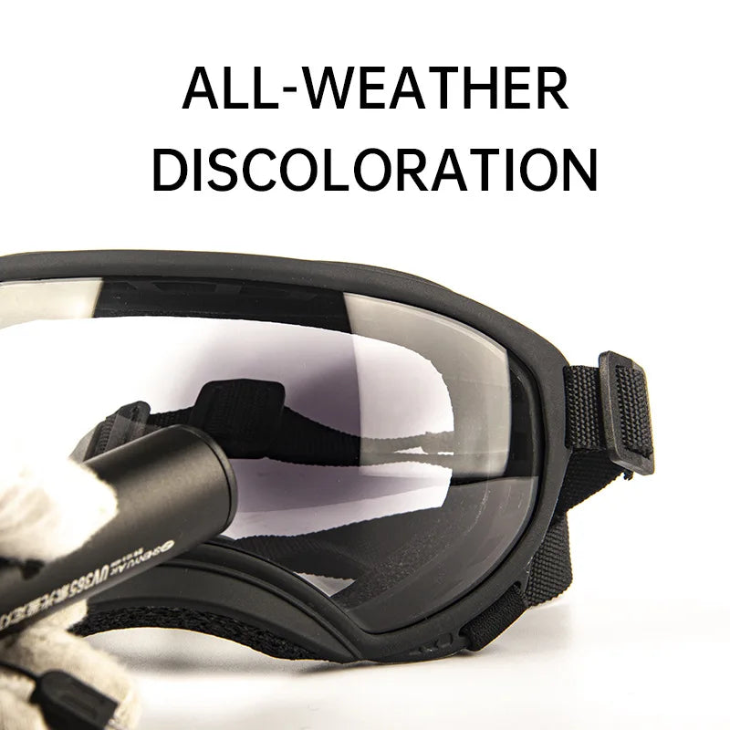 Color-Changing Dog Sunglasses – UV-Resistant Goggles for Outdoor Protection