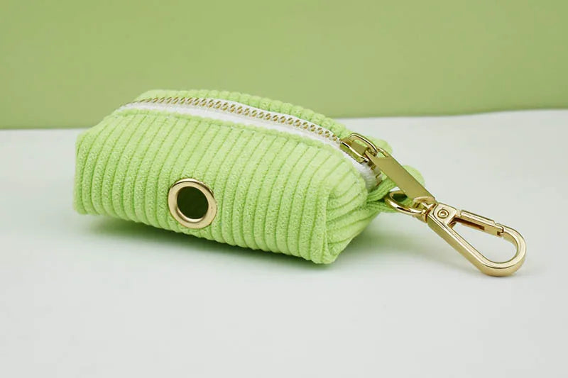 Apple Fruit Green Corduroy Personalized Dog Collar, Leash & Harness Set