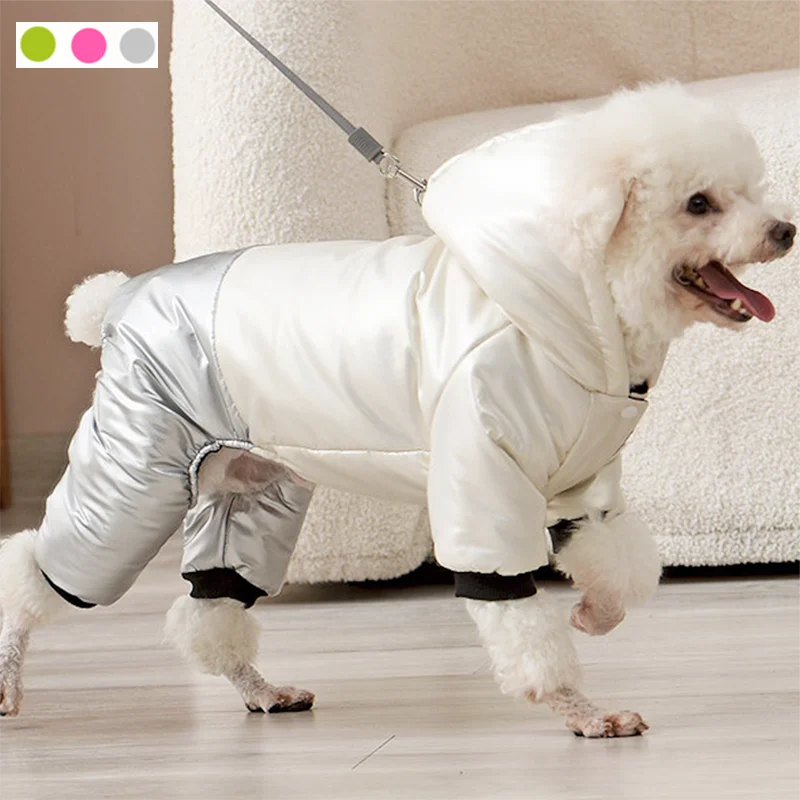 Waterproof Winter Dog Jacket – Warm Down Coat with Hood for Small Dogs