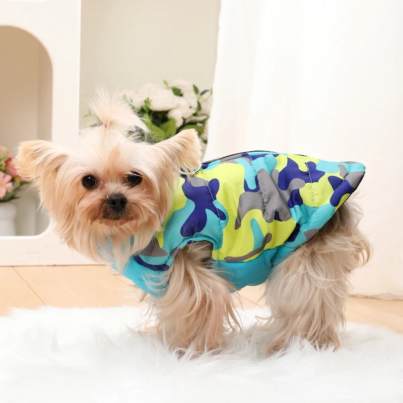 Waterproof Dog Coat – Warm Winter Jacket with D-Ring for Small & Medium Pets