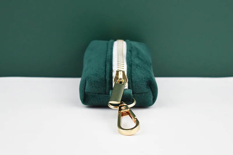 Green Velvet Personalized Dog Collar, Leash & Harness Set