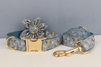 Flower Personalized Dog Collar, Leash & Harness Set