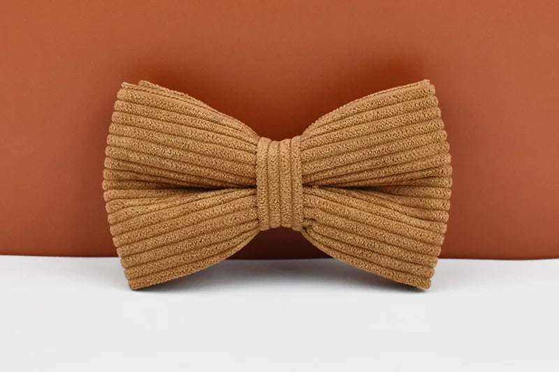 Caramel Corduroy Personalized Dog Collar, Leash & Harness Set