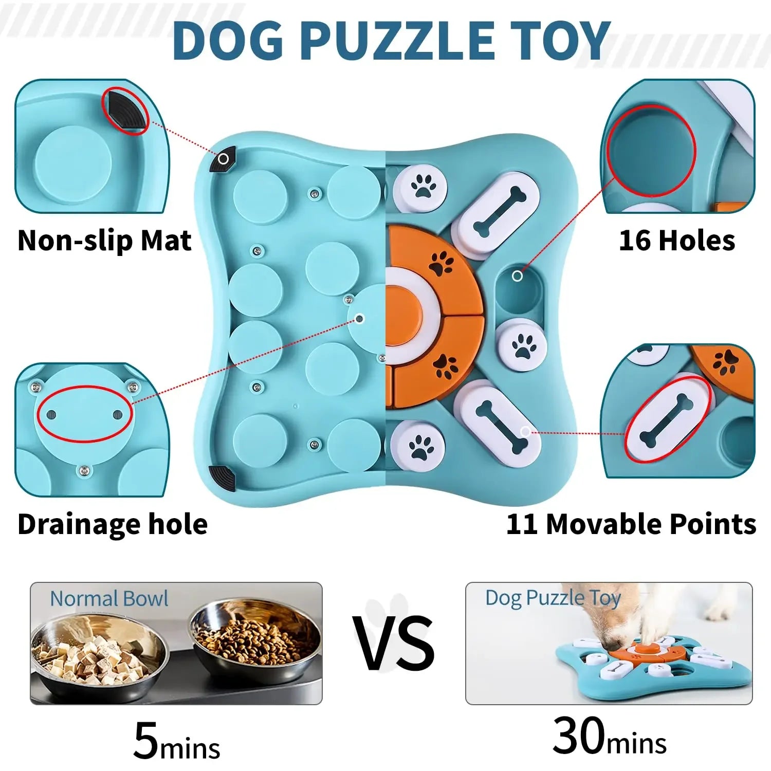 IQ Training Dog Puzzle Toy – Interactive Treat Dispenser & Slow Feeder